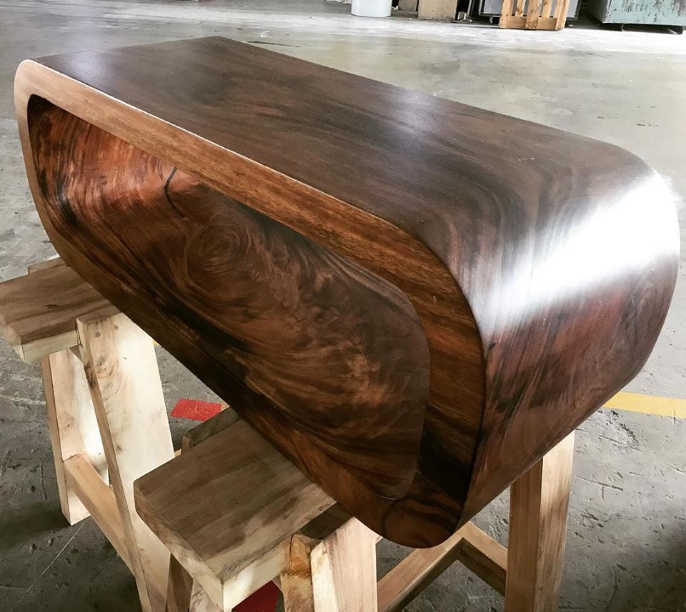suar wood table console